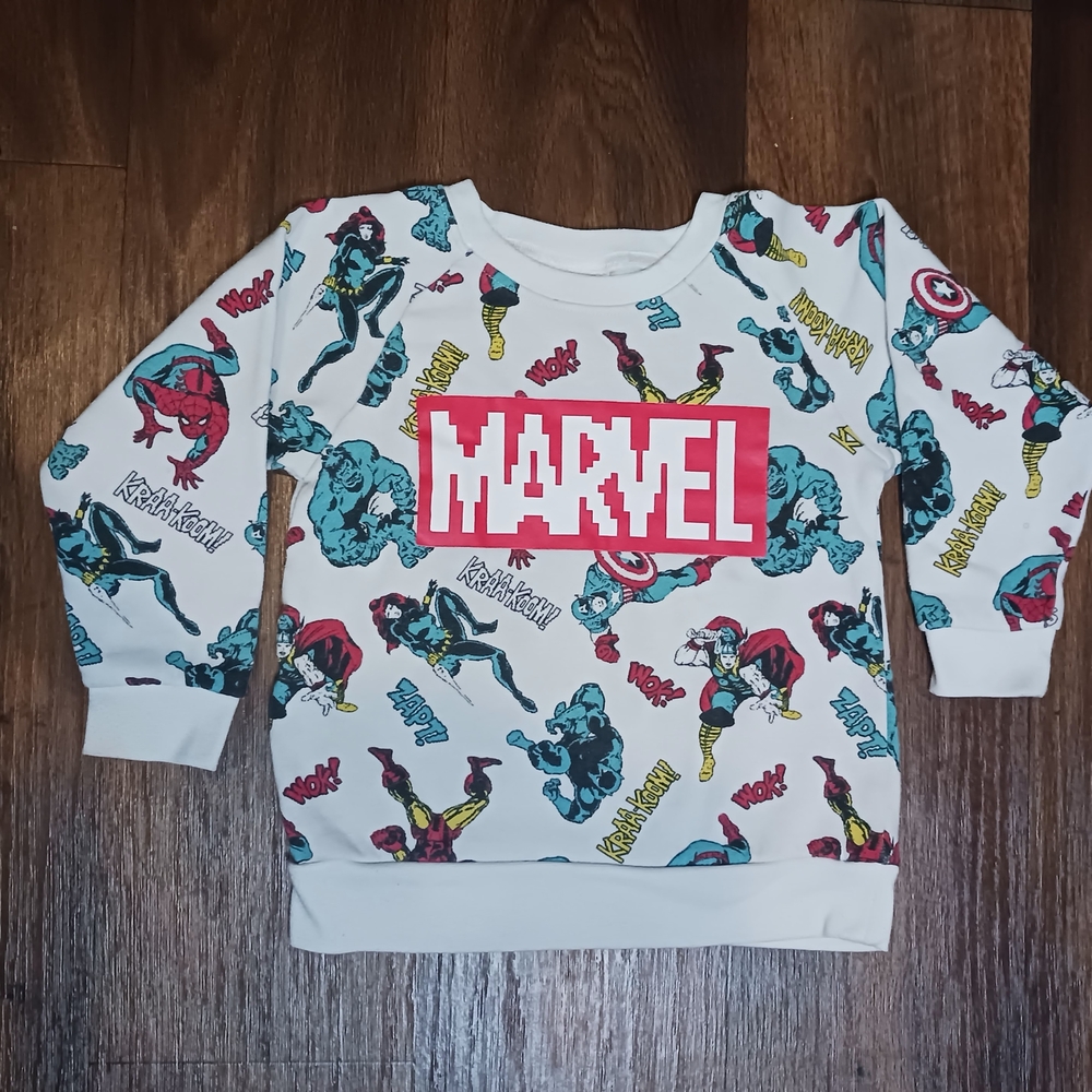 4t Marvel Crewneck Classic Avengers Retro Comic Book Art Sweatshirt Iconic Hero